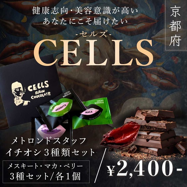 【Vegan Raw Chocolate（ヴィーガンローチョコレート）】Metrondスタッフイチオシ３種類セット（メスキート、マカ、ベリー）(３種セット（各１個）)