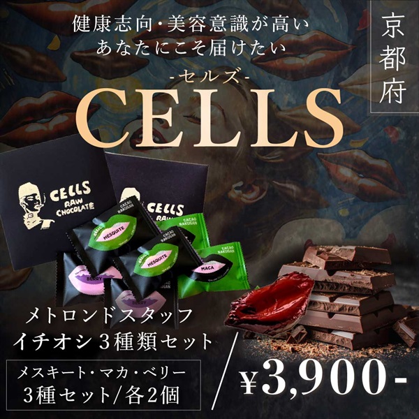 【Vegan Raw Chocolate（ヴィーガンローチョコレート）】Metrondスタッフイチオシ３種類セット（メスキート、マカ、ベリー）(３種セット（各２個）)