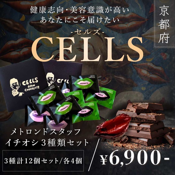 【Vegan Raw Chocolate（ヴィーガンローチョコレート）】Metrondスタッフイチオシ３種類セット（メスキート、マカ、ベリー）(３種　計１２個セット（各４個）)