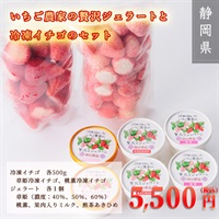 こだわりイチゴ農家の贅沢ジェラート6種類・冷凍イチゴセット500g×2種