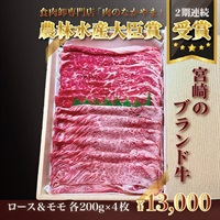 宮崎牛 Aプラン＿ロース＆モモ各500ｇ 計1kg