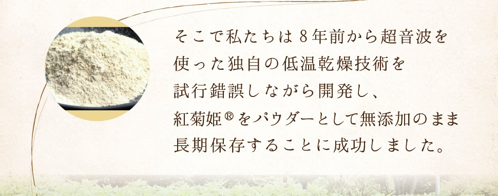 大子町の紅菊芋パウダー説明